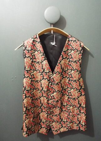 Harrods Paisley Waistcoat | Large | Silk | 1970s