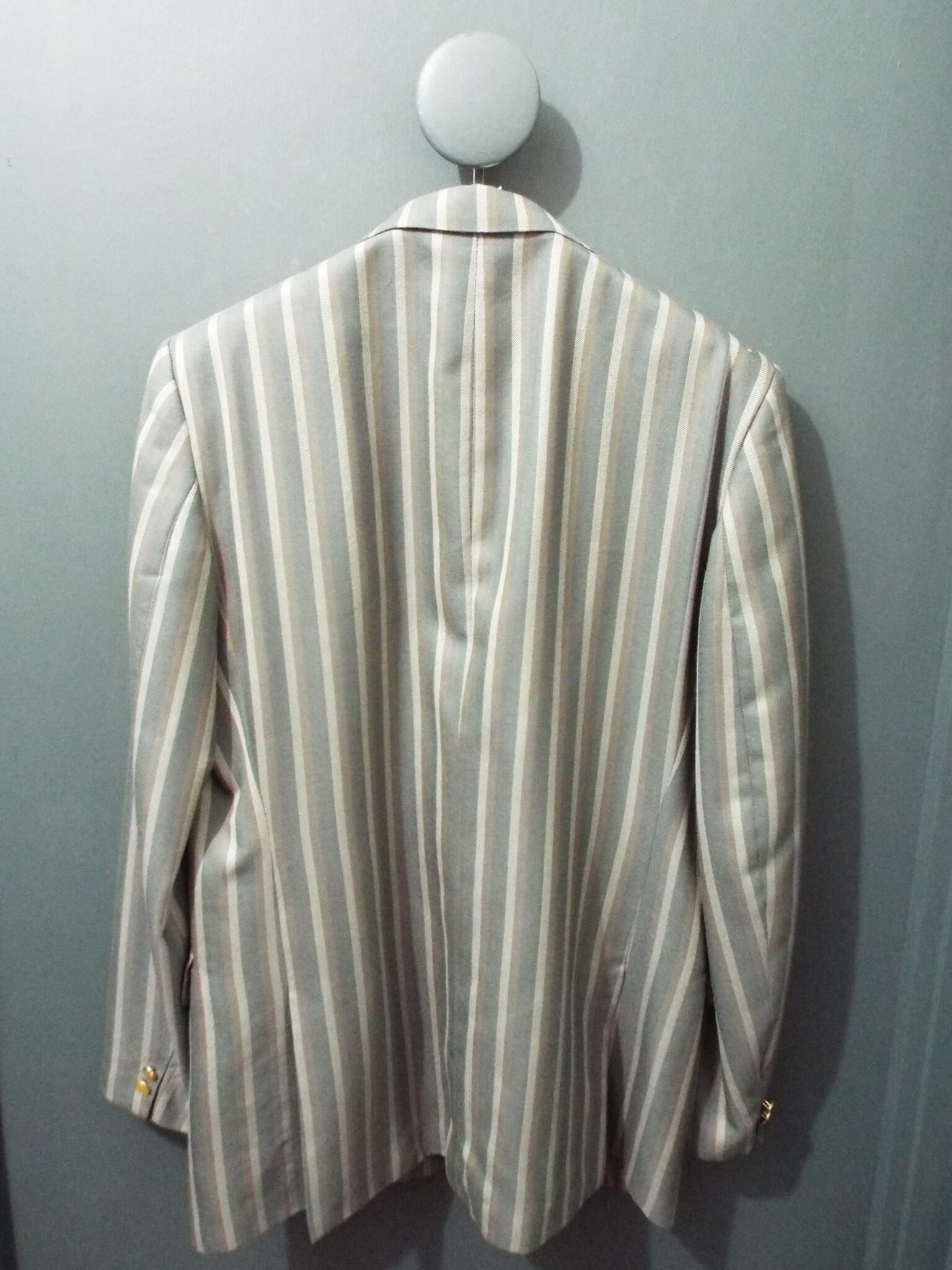 Vintage Magee Blazer Jacket | XL | Multi-Coloured Stripes | 1980s - Image 2