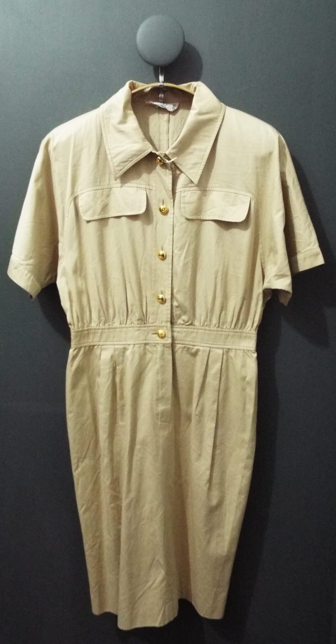 Vintage Valentino Dress | 12 | Beige | 1980s