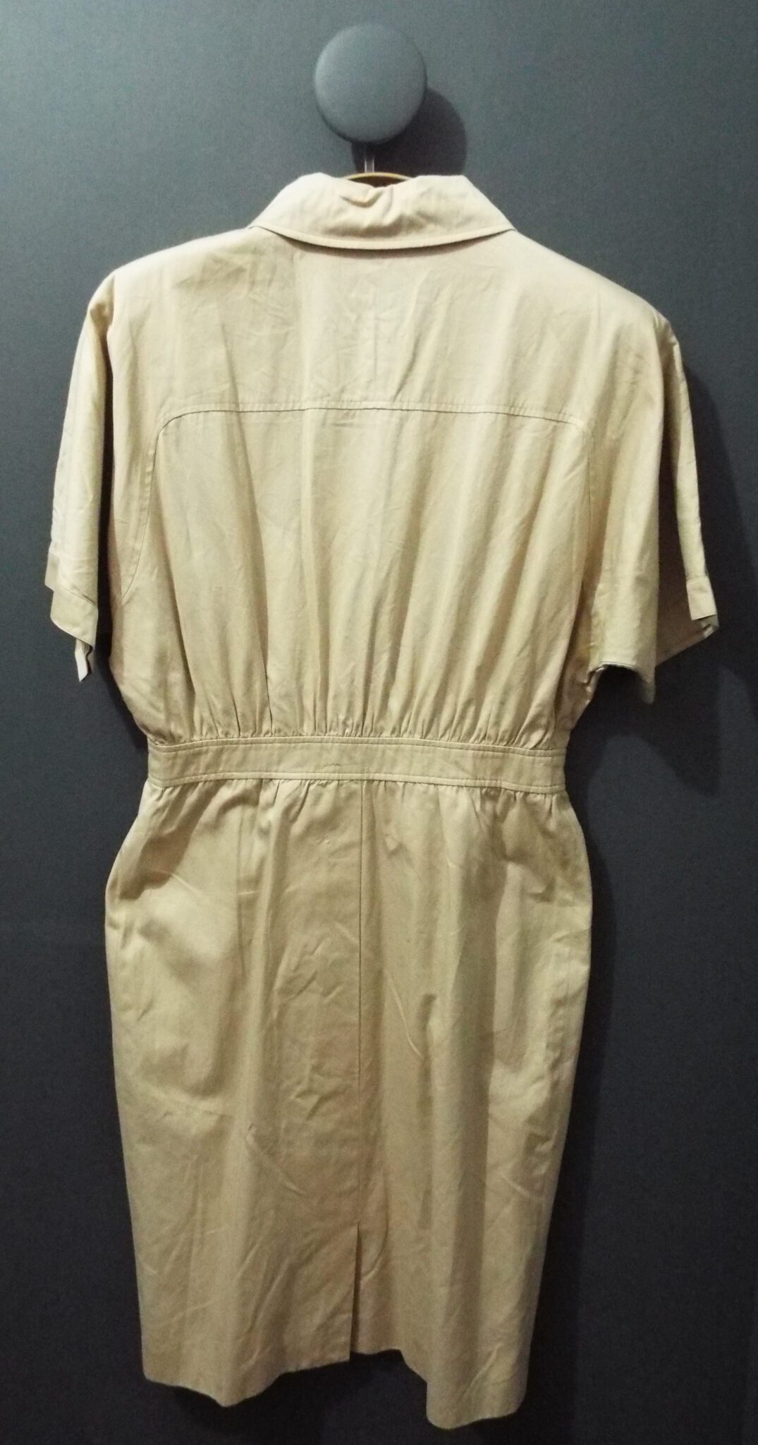 Vintage Valentino Dress | 12 | Beige | 1980s - Image 2