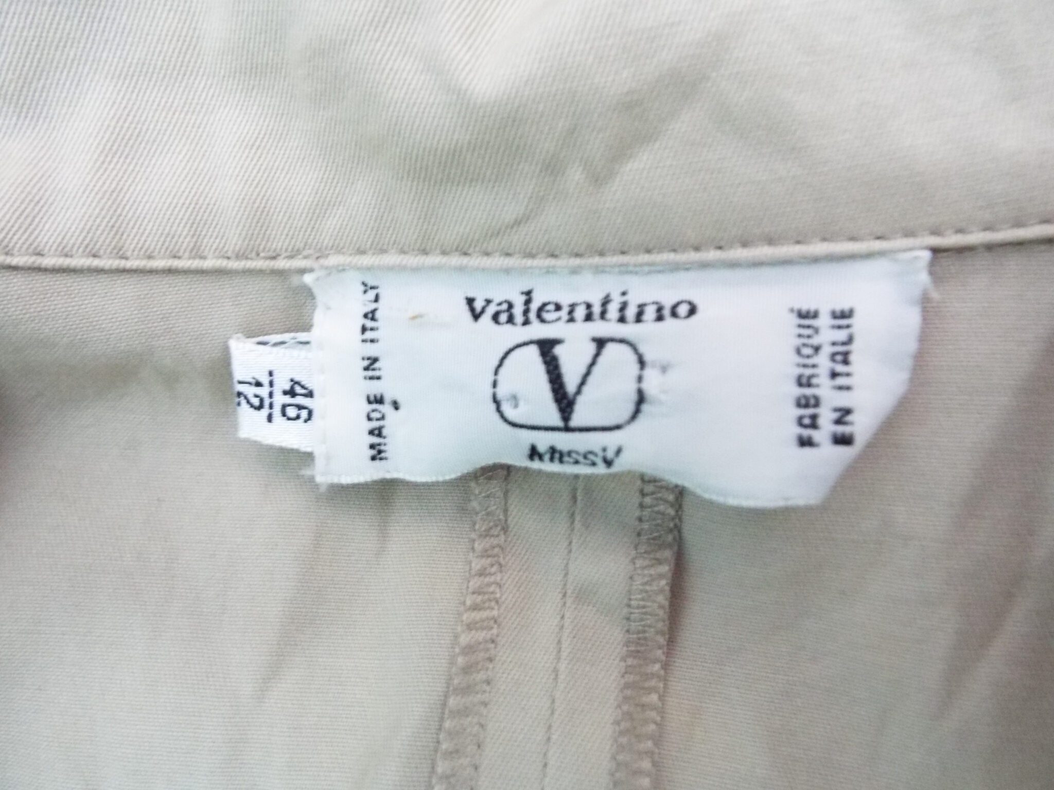 Vintage Valentino Dress | 12 | Beige | 1980s - Image 3
