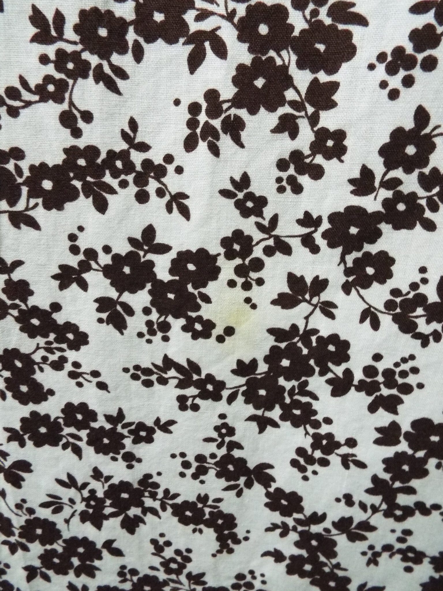 60's Horrockses Dress | Large | White & Brown Floral - Image 4