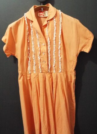 50s/60s Toplin Dress | Harrimonde | 14 | Peach