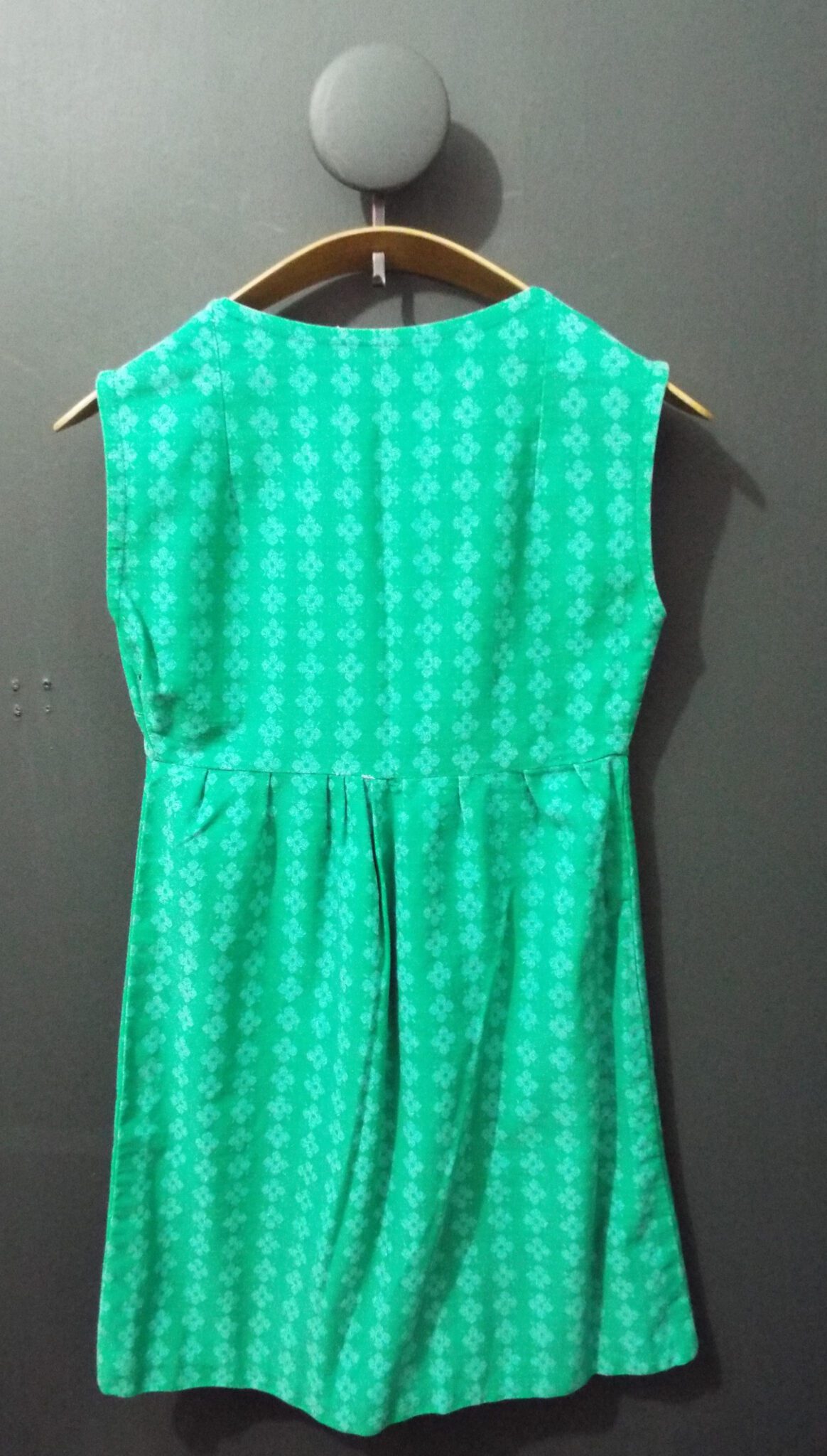 Laura Ashley Mini Dress | 32" Chest | Green & Aqua Floral - Image 2
