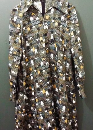Vintage Horrockses Tunic Dress | 14 /Medium | Multi coloured | Abstract Geometric | 1970s