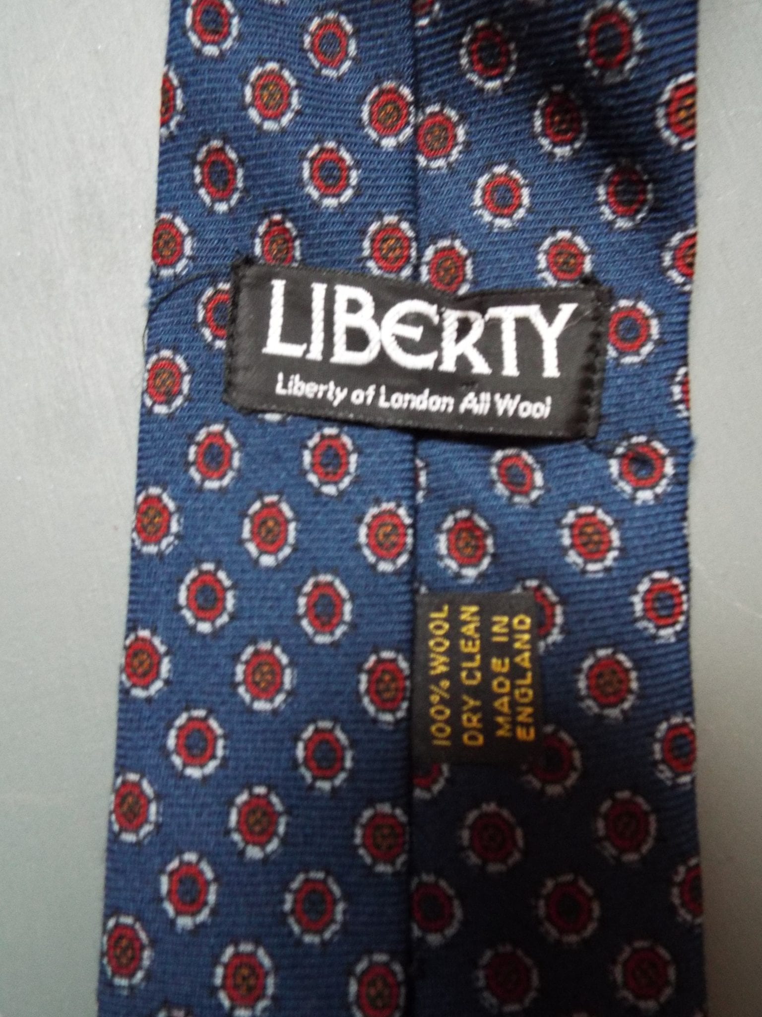 Vintage Liberty Of London Tie | Blue with a Multi Coloured Spot Pattern | Men's - Image 2