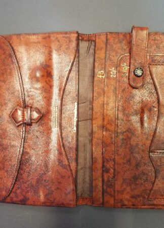 60's Folding Wallet | Genuine Leather | Mottled Brown | Pounds & Shillings