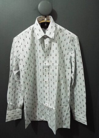 70's Deadstock Shirt | J B | 15" Neck | Light Grey | Men's