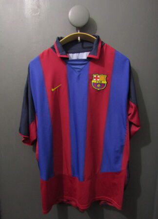 Barcelona Football Shirt | Nike | XL | Burgundy & Blue | 2003-04 Home Shirt