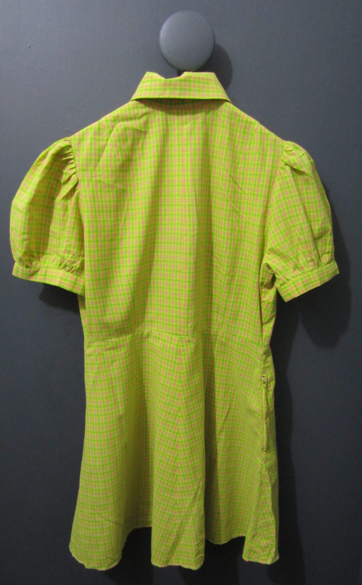 70's Mini Shirt Dress |32" Waist | Multicoloured Check - Image 2