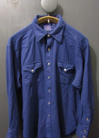 Pendleton Men's Wool Shirt | Western Wear | XL | Blue
