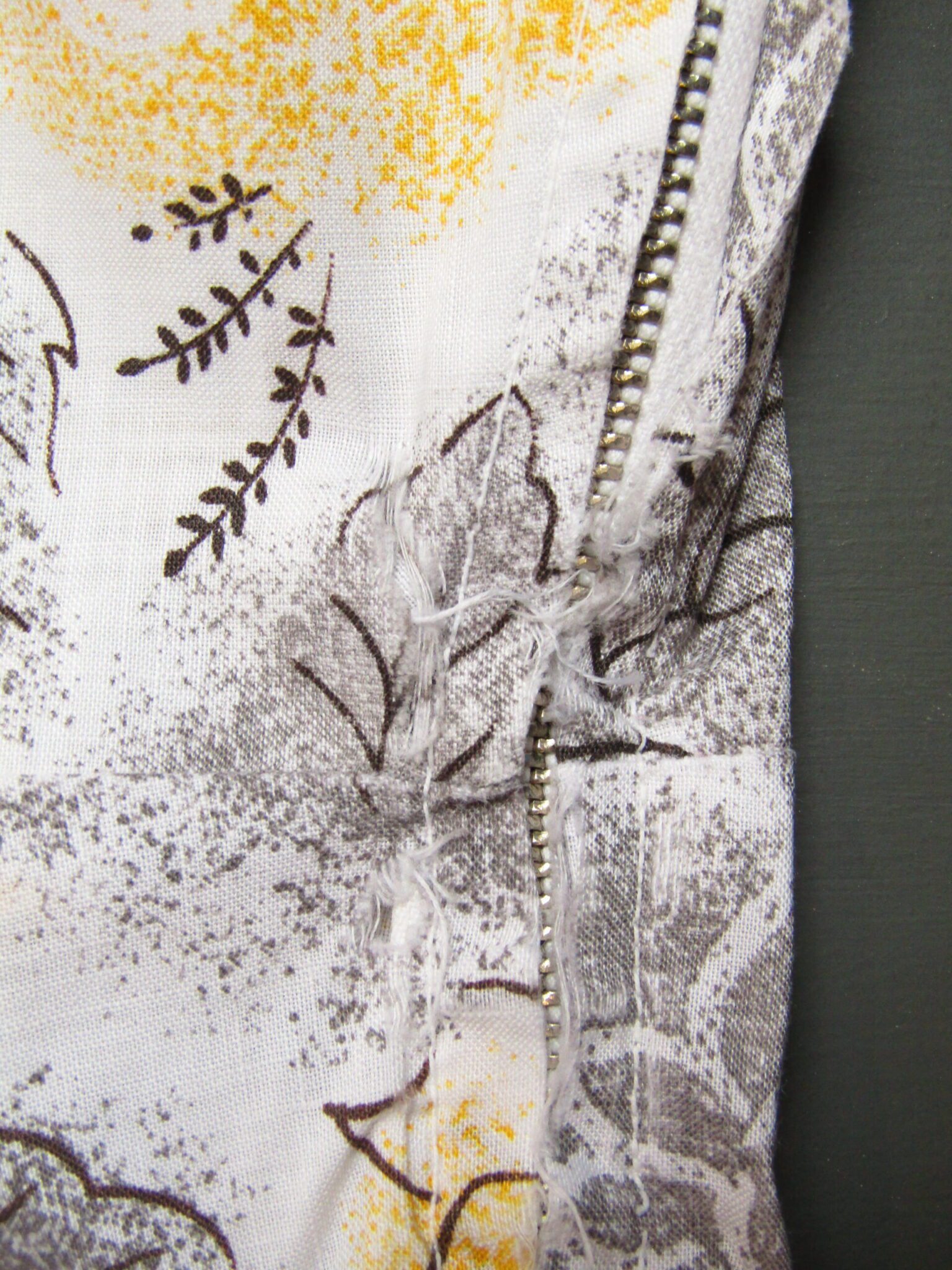 50's Cotton Day Dress | 36" Chest | Floral Print | Handmade - Image 6