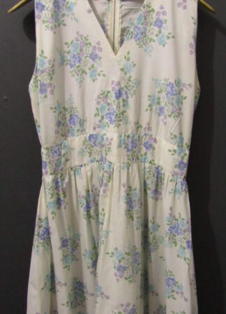 60's Tea/Day Dress | 30" Waist | Floral Pattern | Handmade