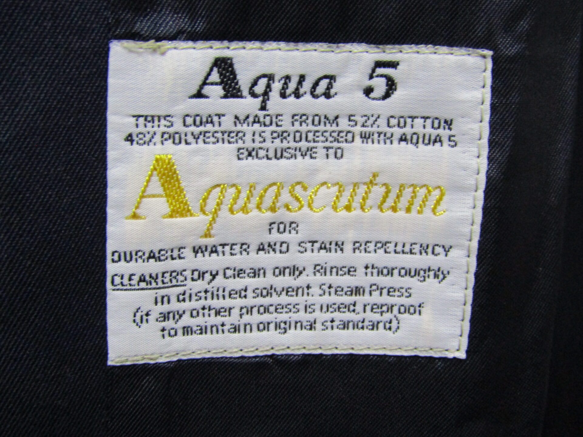 60's Men's Aquascutum Mac | Reg 38 | Navy - Image 5