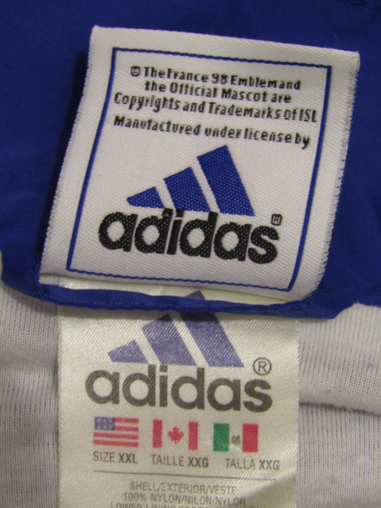 Official Italy Adidas Jacket | World Cup France 98' | XXL | Blue - Image 4