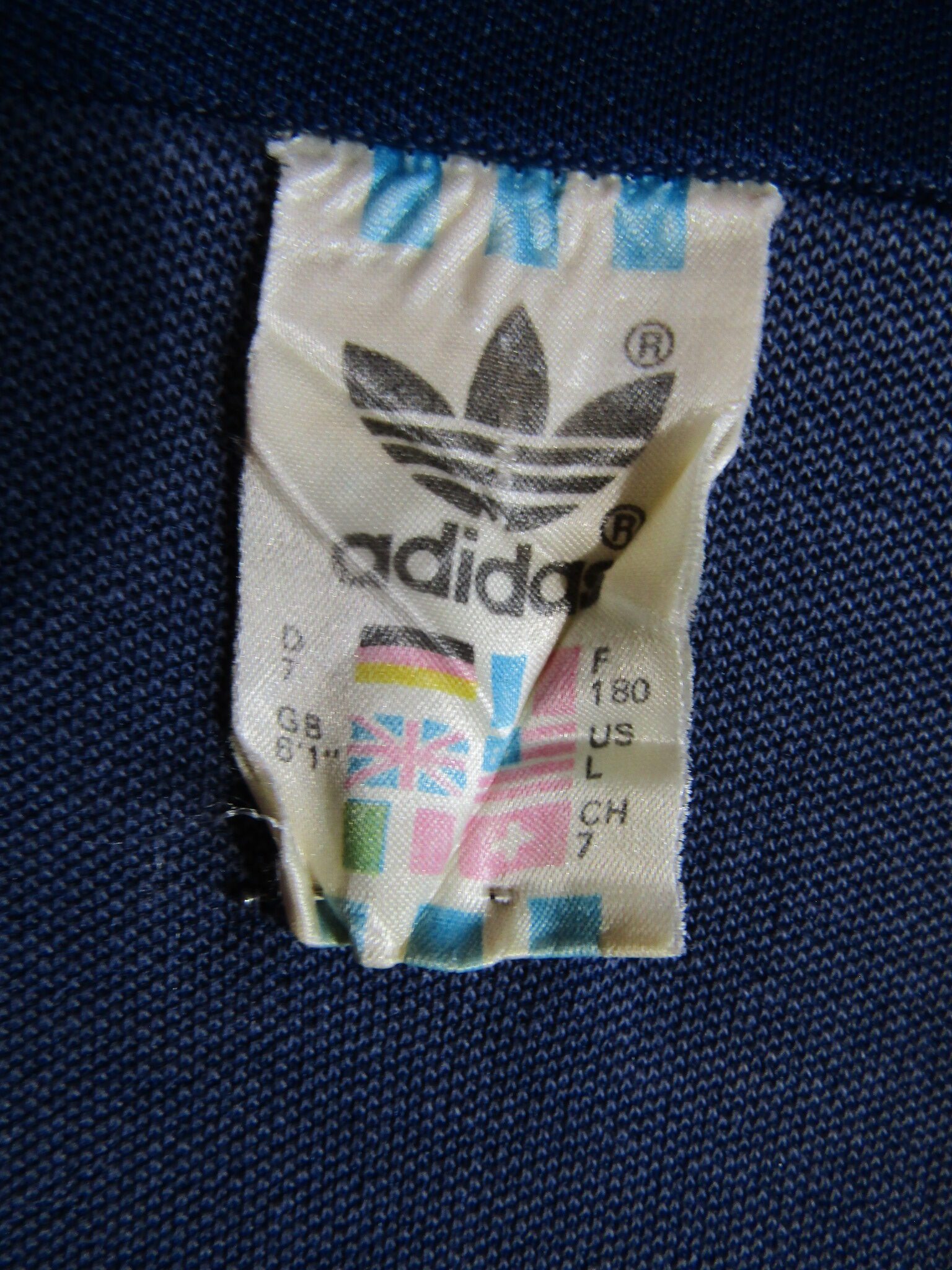 70's Adidas Europa Track Top | Large | Navy - Image 3