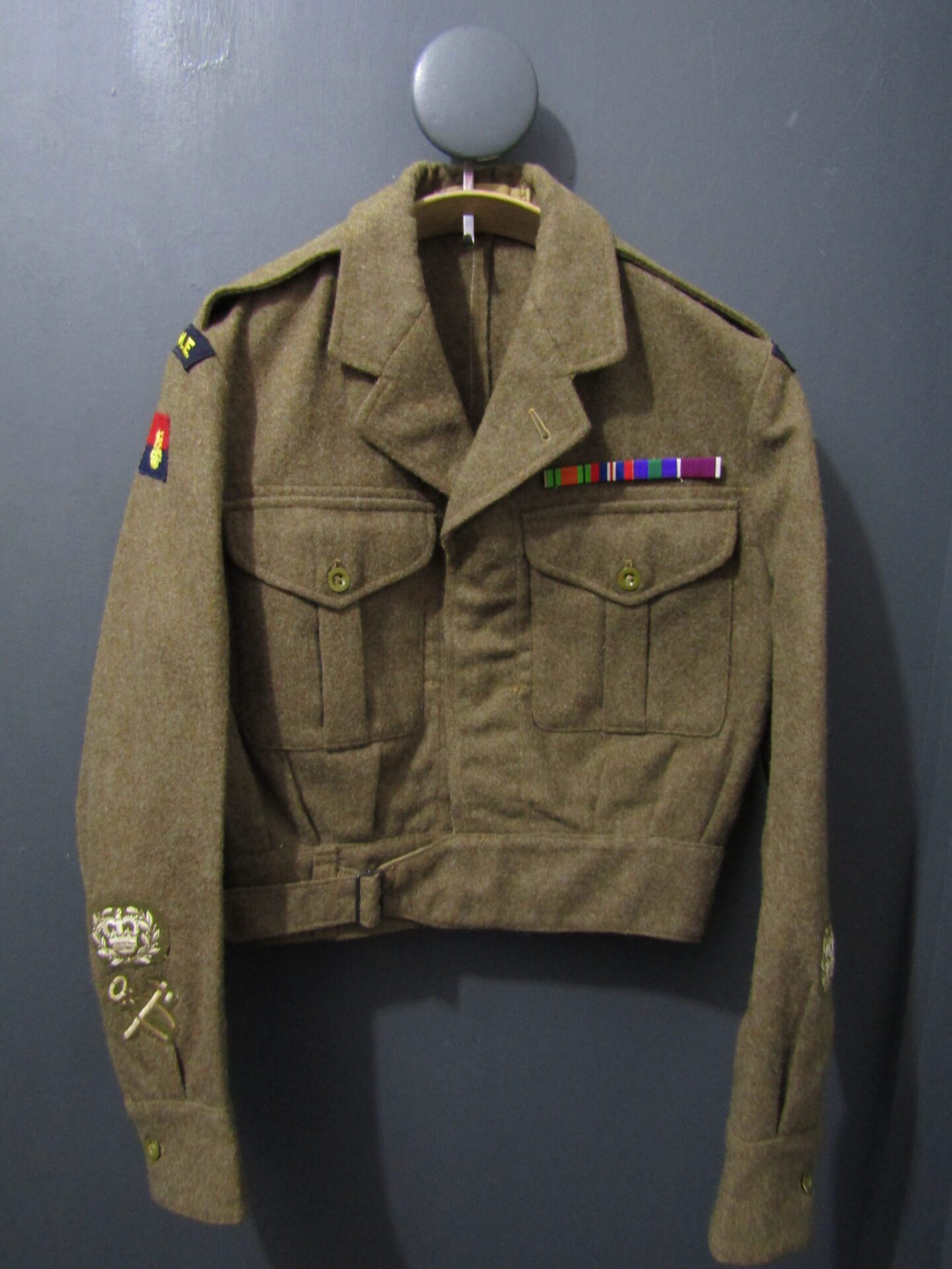 Vintage Battledress Uniform Blouse | Royal Engineers | 1949 Pattern | Size 8 | Brown