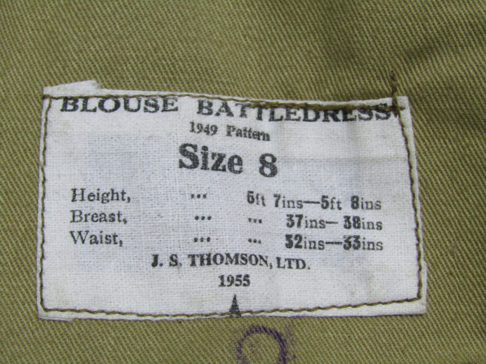 Vintage Battledress Uniform Blouse | Royal Engineers | 1949 Pattern | Size 8 | Brown - Image 4