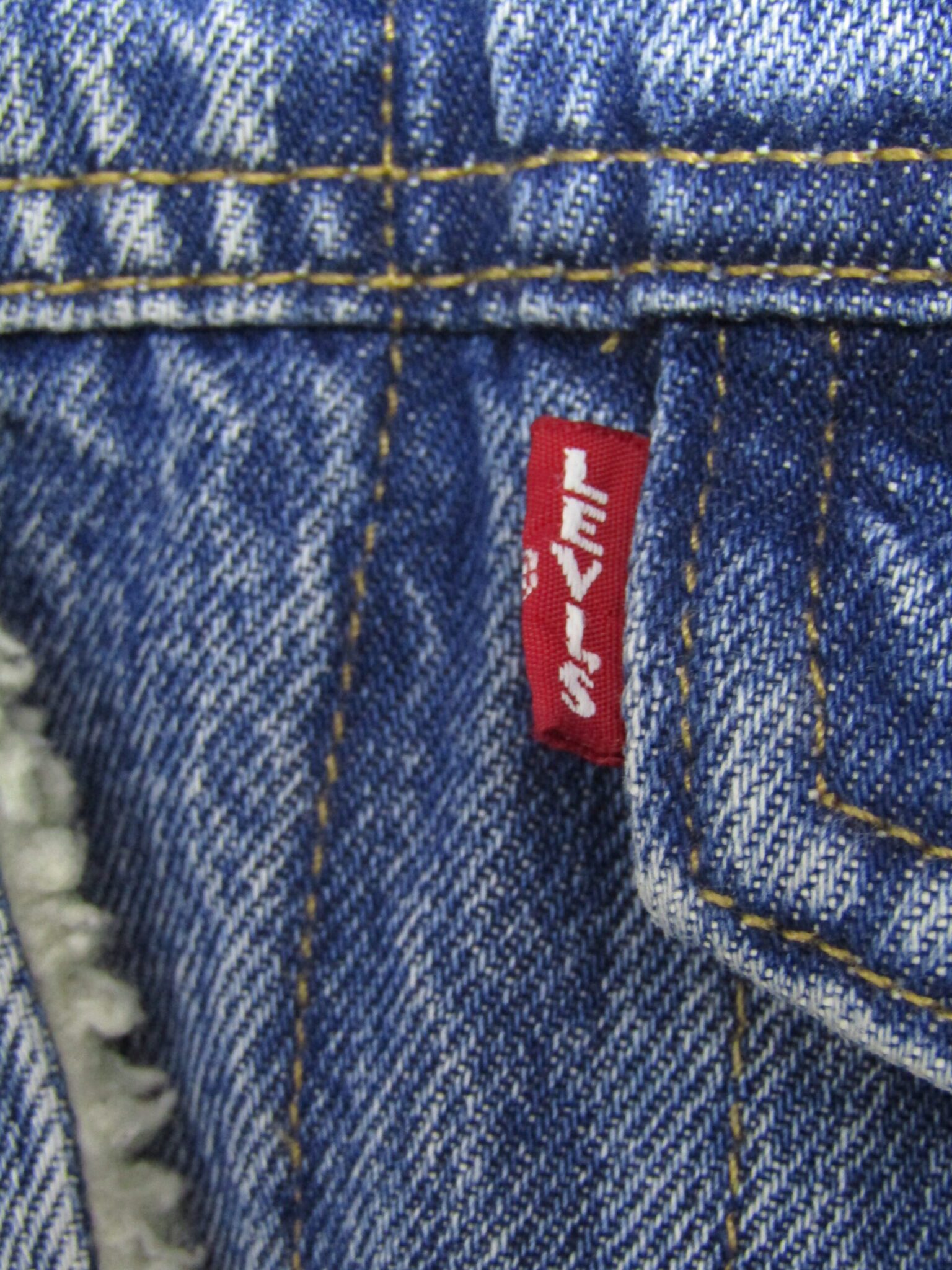 Women's Levi's 36137 Denim Sherpa Jacket | Big E Premium | Medium | Mid Blue - Image 5