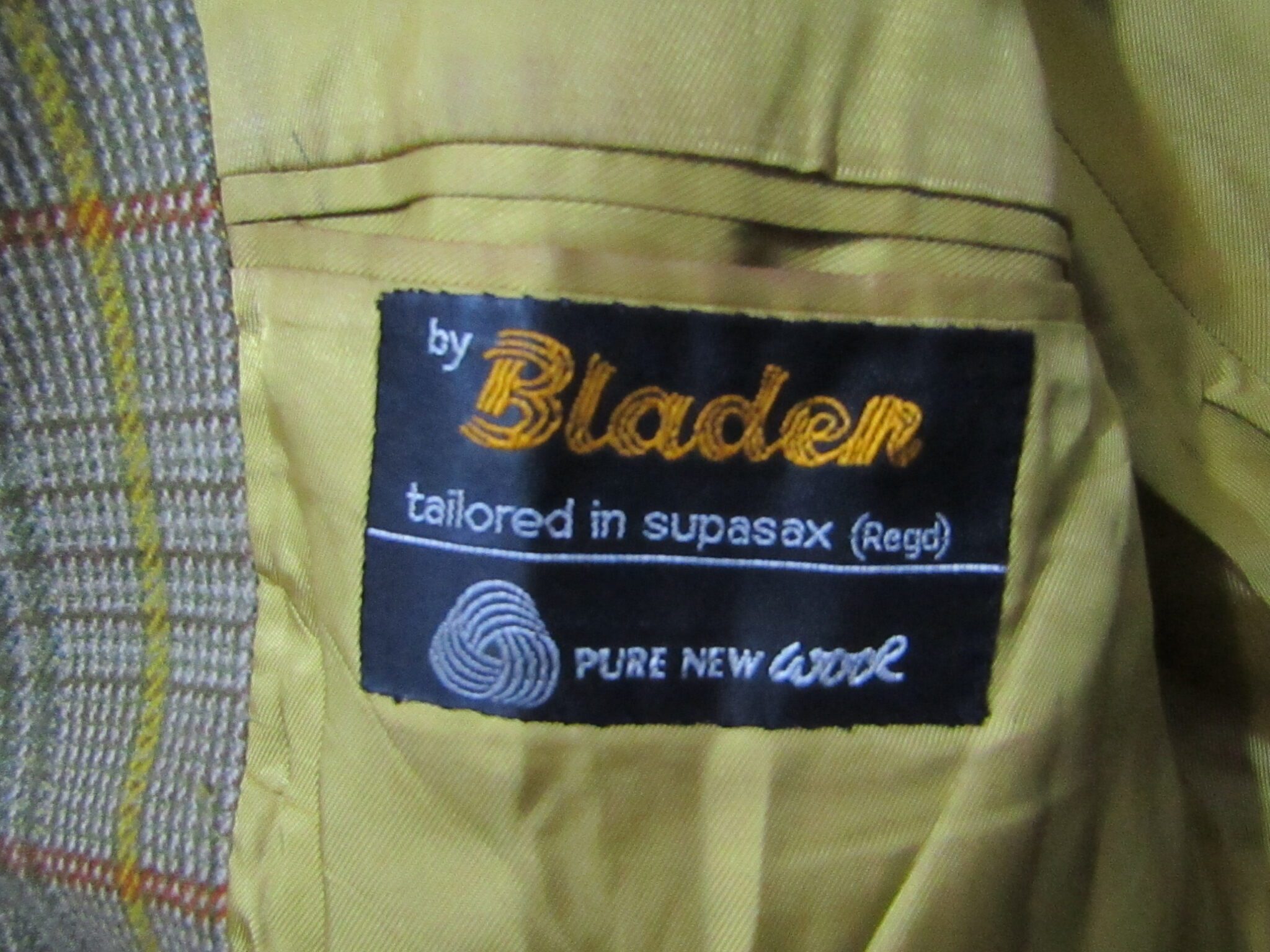 Bladen Men's Supasax Tweed Jacket | 48" Chest | Beige & green - Image 4