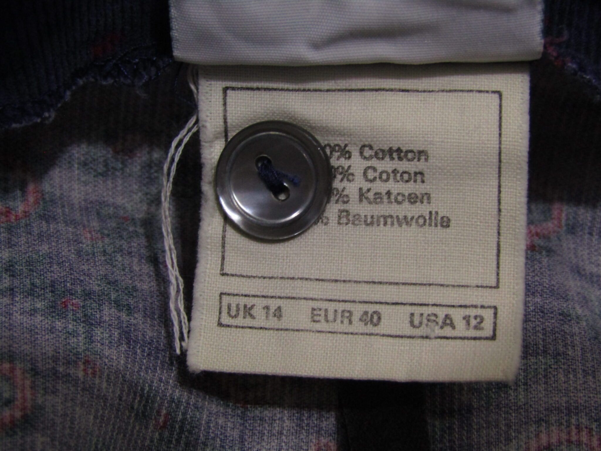 80's Laura Ashley Corduroy Dress | UK 14 | Purple Paisley - Image 4