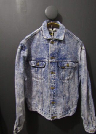 80's Lee Riders Denim Trucker Jacket | Loose Fit | Small | Acid Wash Blue
