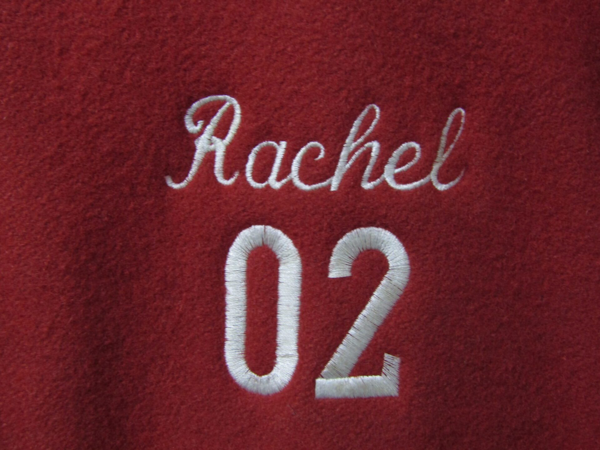 80's Varsity Baseball Jacket | XXL | Red & White | Fitch Concert Choir - Image 5