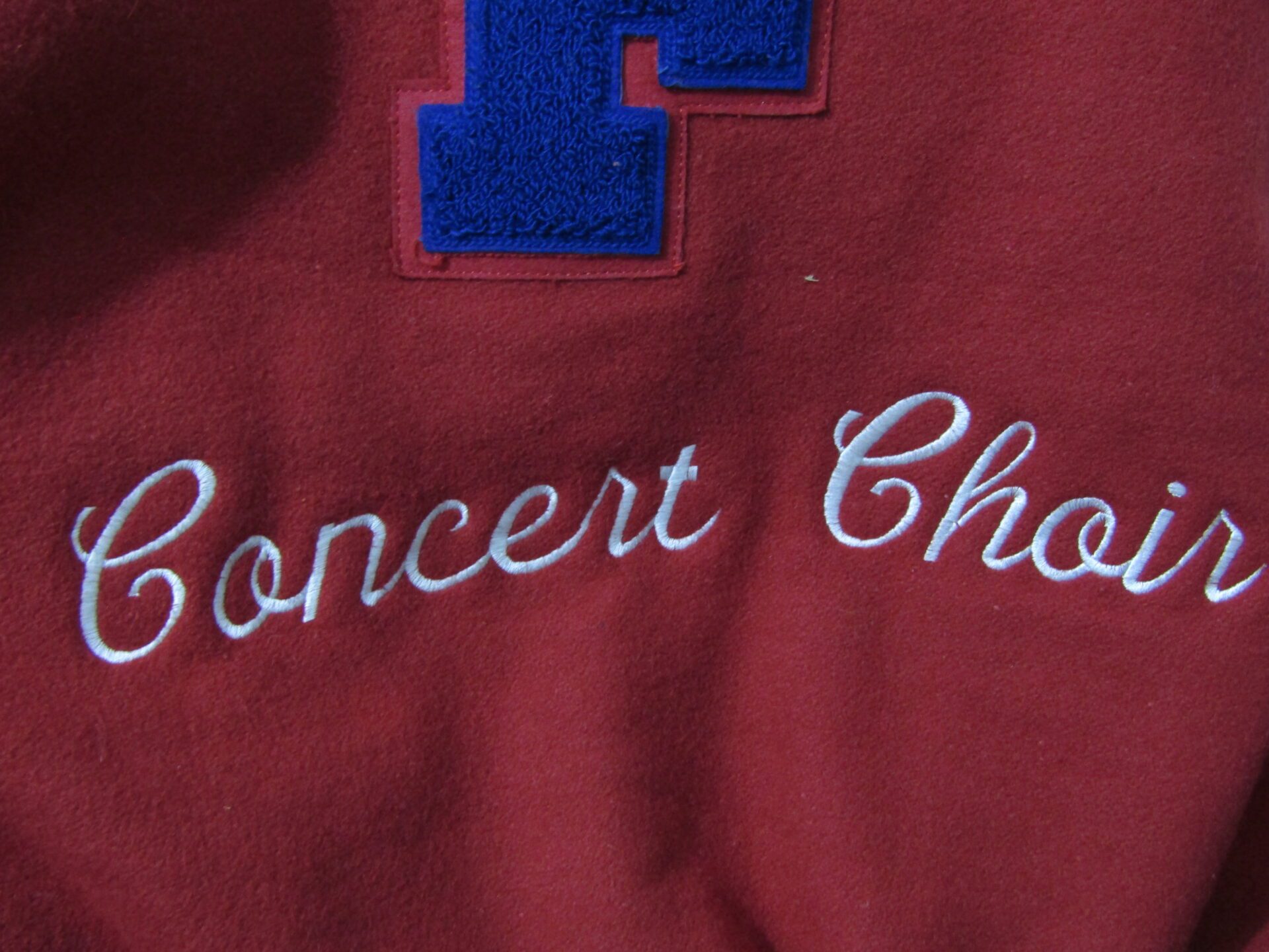 80's Varsity Baseball Jacket | XXL | Red & White | Fitch Concert Choir - Image 7