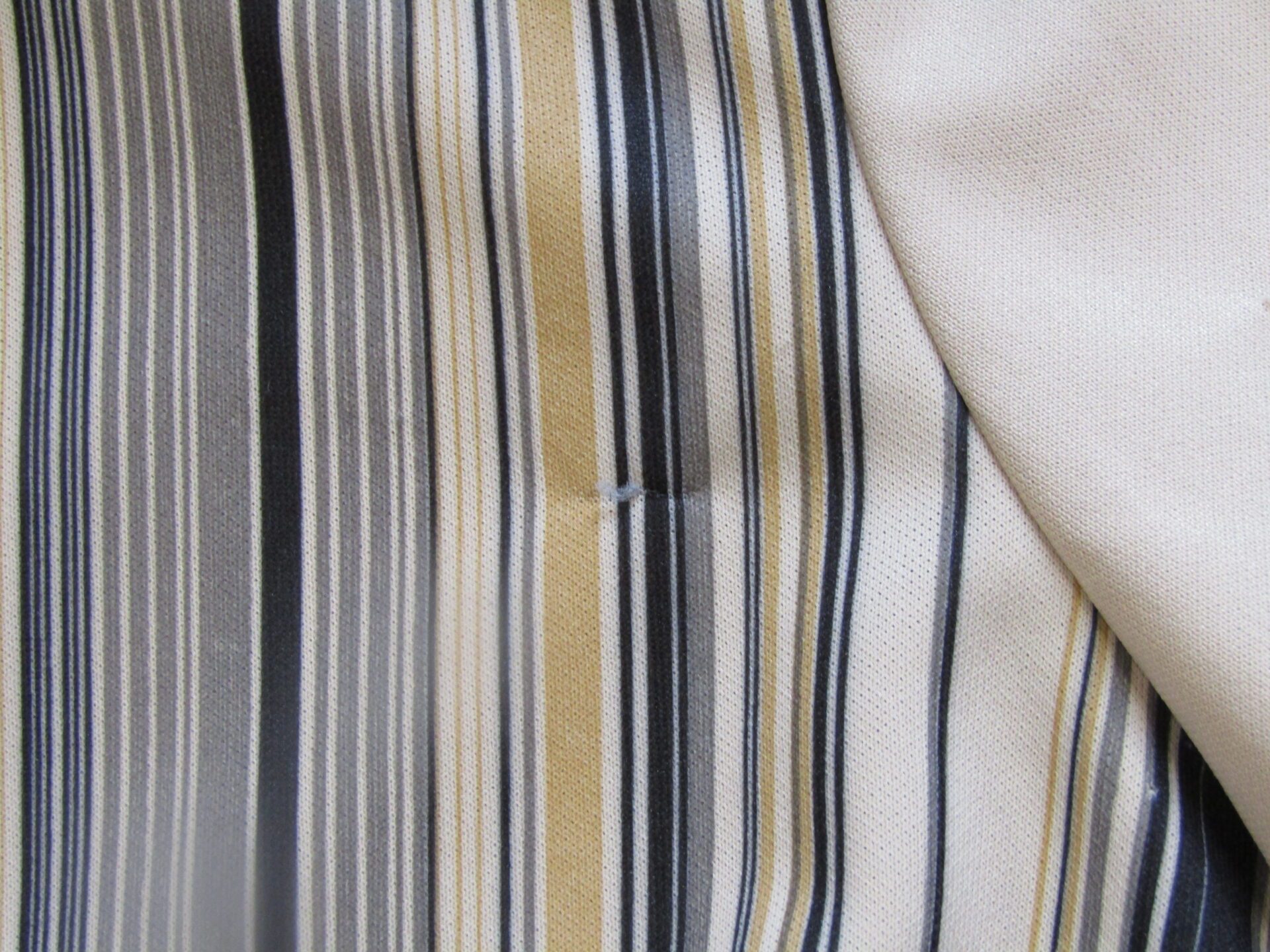 70's Toplet Shift Dress | 18 | Beige Stripe - Image 4