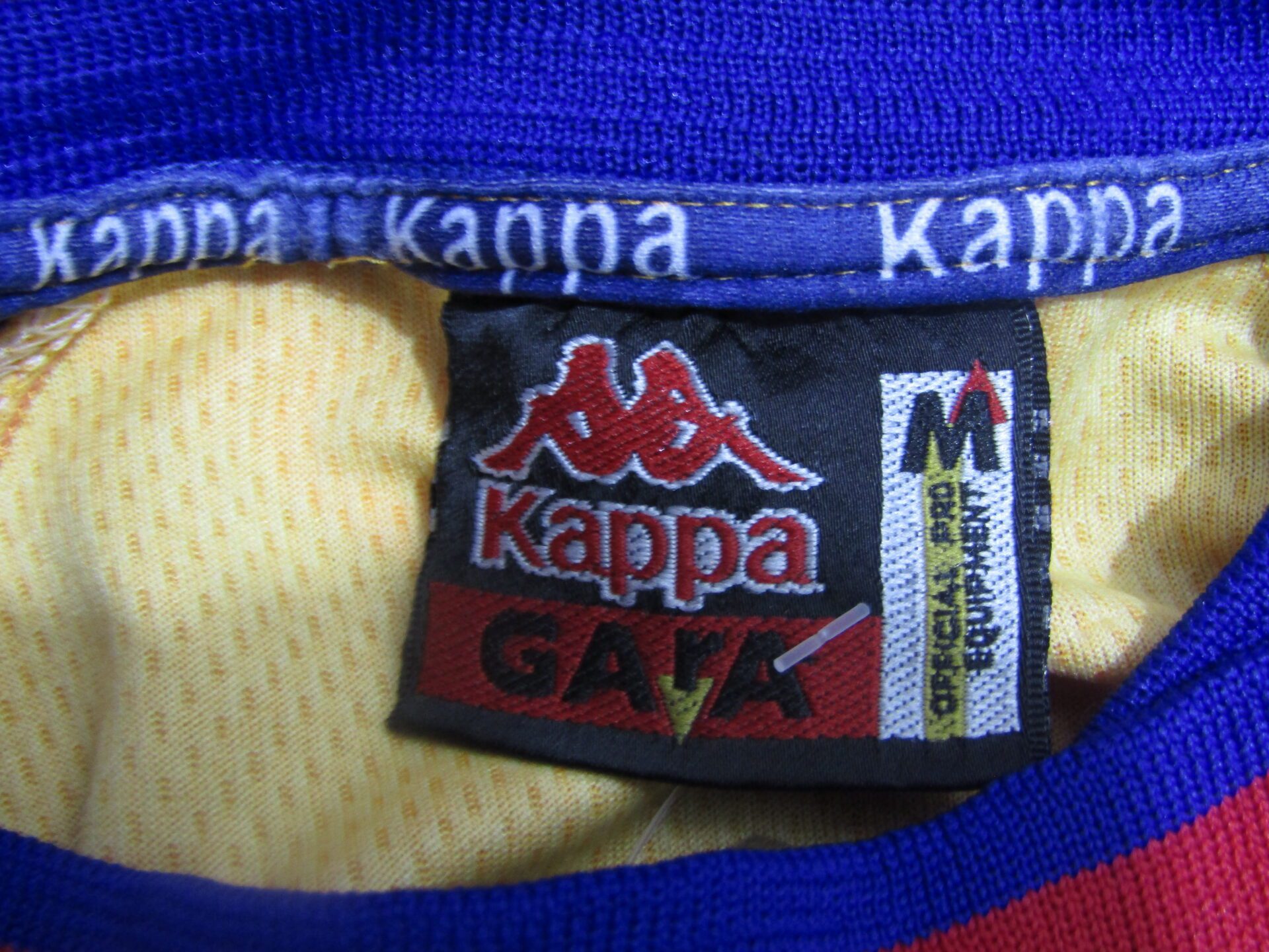 Barcelona Football Shirt | Vintage Kappa | Medium | Orange & Blue | 1997-98 Away 3rd Shirt - Image 4