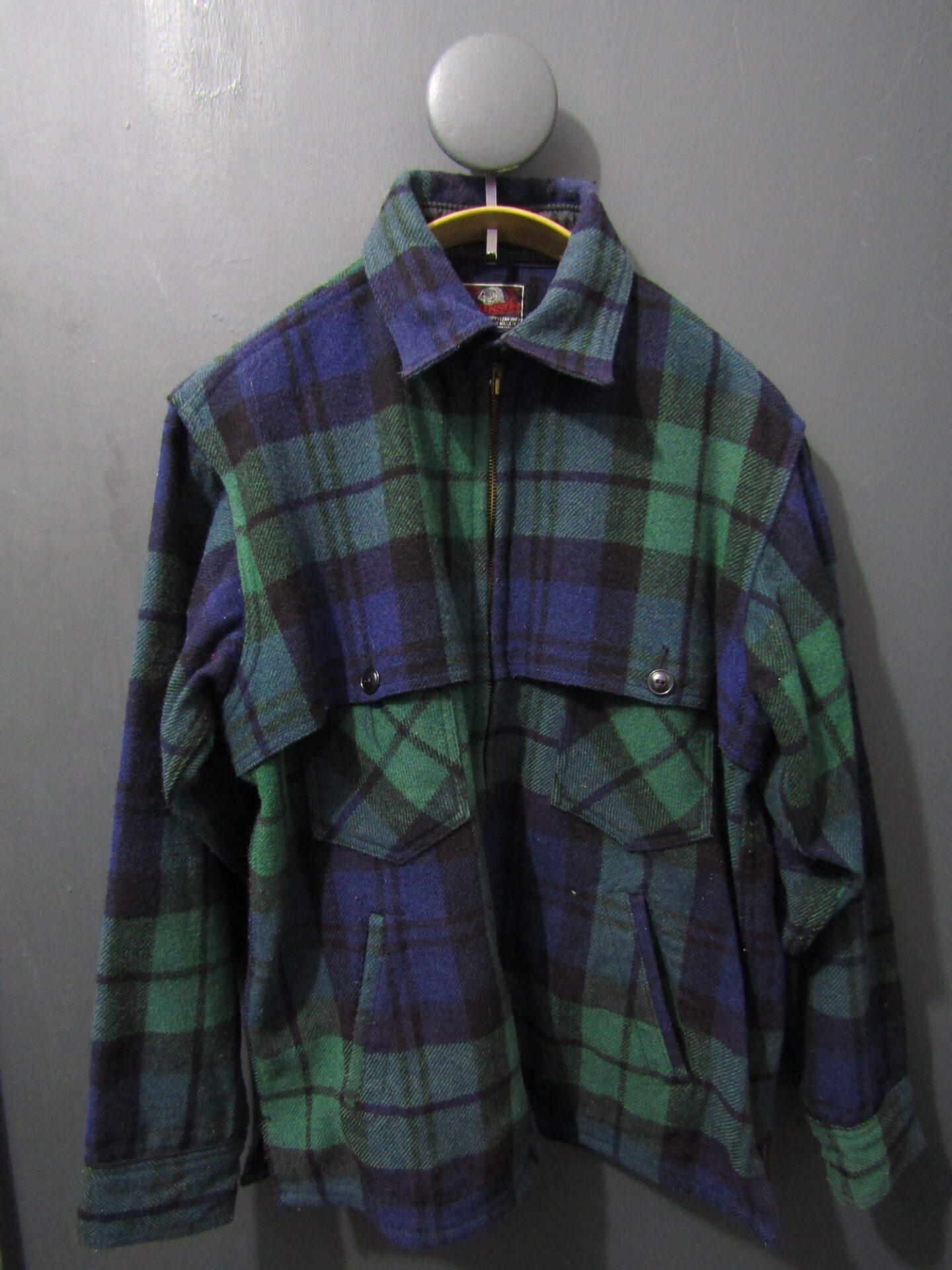 Johnson Men's Shooting/Hunting Jacket | Medium | Green & navy plaid