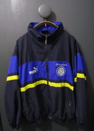 Leeds United 1996-98 Home Track Drill Training Jacket | Puma | XL | Navy