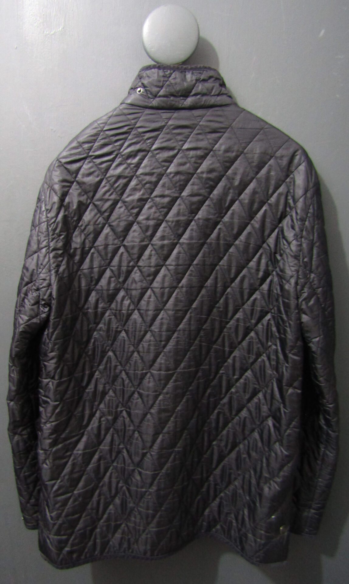 Aquascutum Men's Diamond Quilt Equestrian Jacket | Large | Black - Image 2