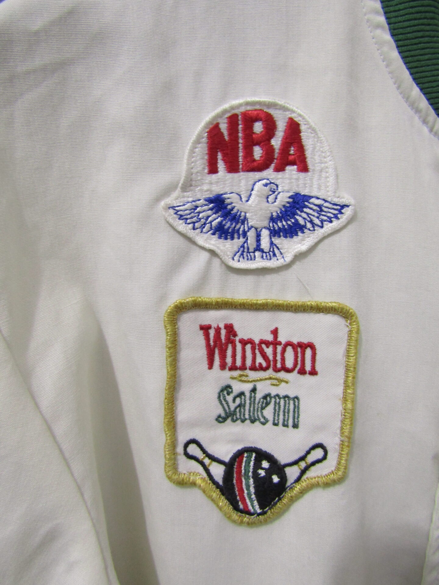 Vintage Winston Salem Bowling Jacket | NBA | Small | Cream - Image 4