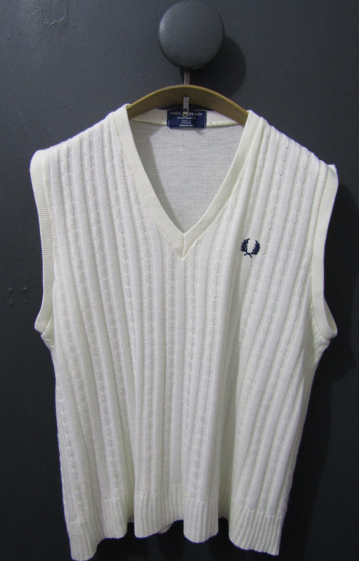 Fred Perry Men's Tennis Tank Top | Blue Label | Medium | White