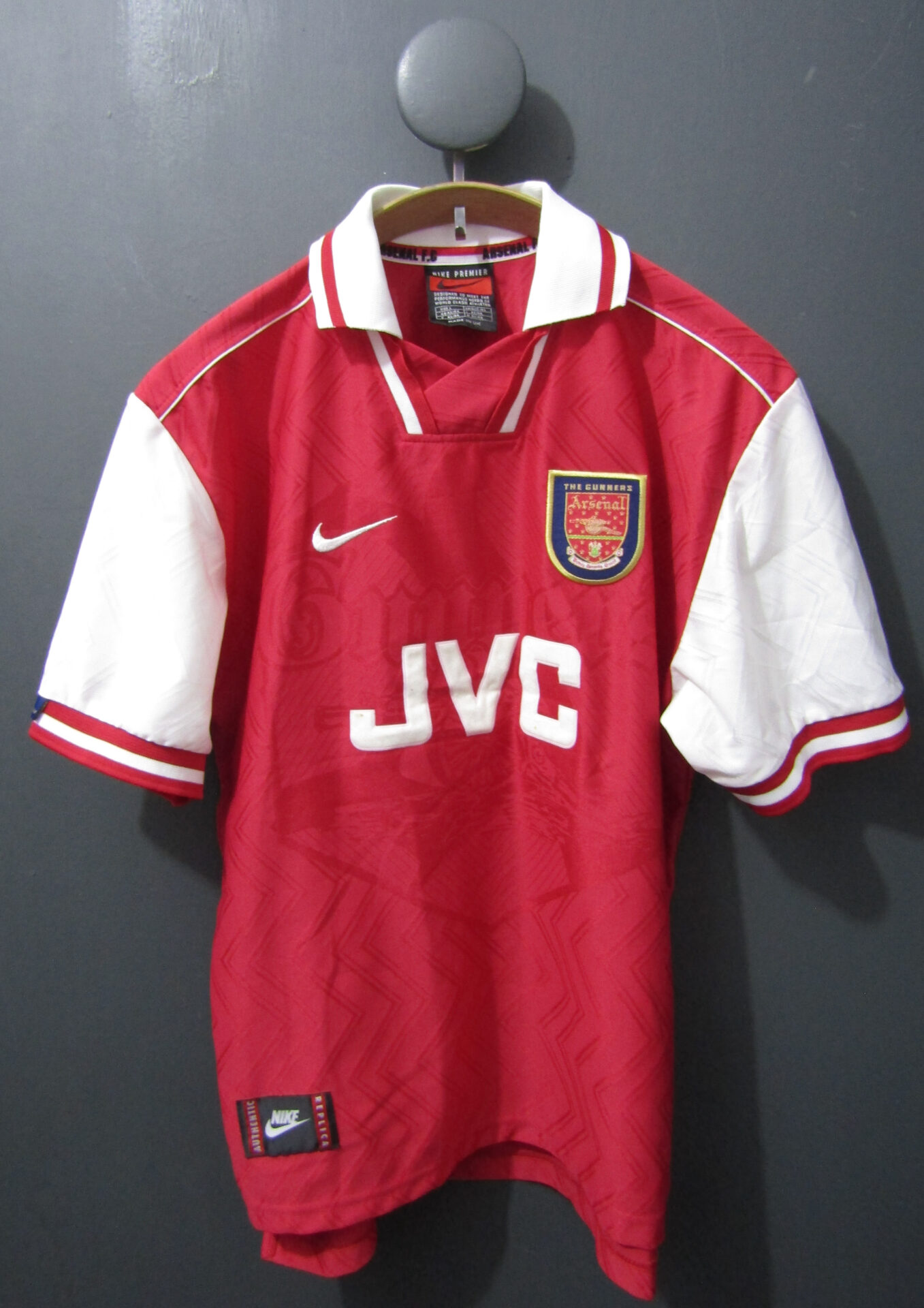 Arsenal Football Shirt | 8 Ian Wright | Nike | Large | Red | Home 1996-98