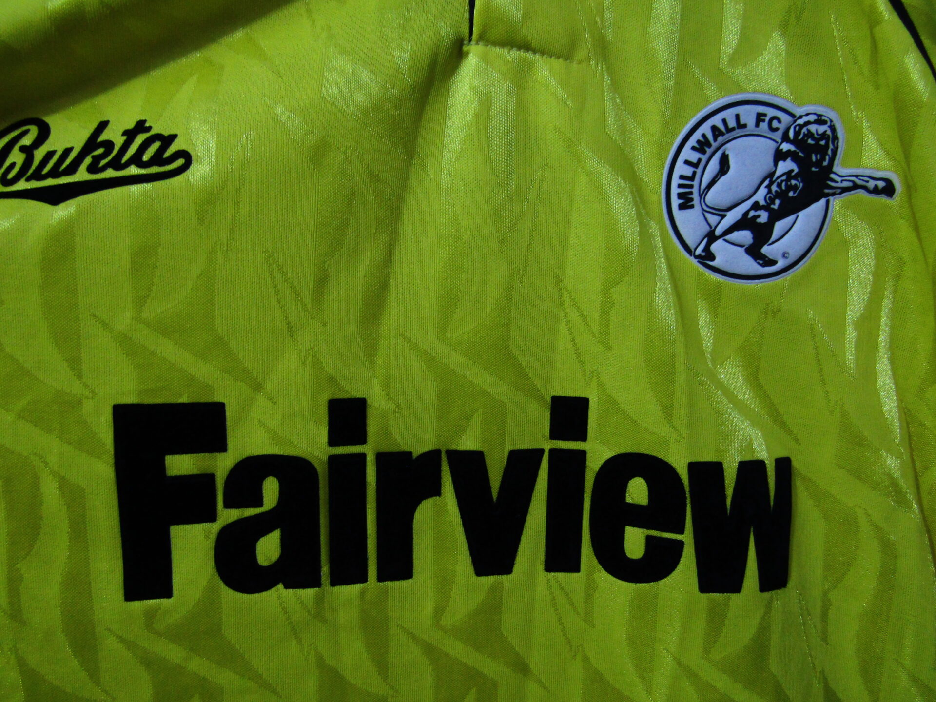 Millwall Football Shirt | 46 - 48" | Bukta | Yellow | 1992 - 94 Away - Image 4