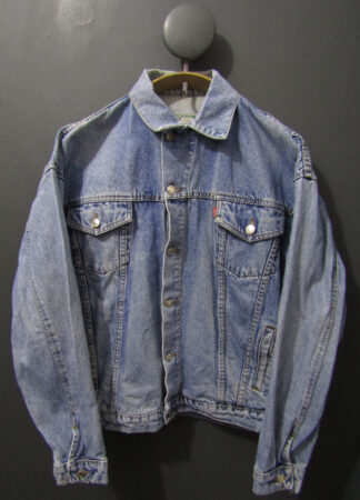 80's Levi's Denim Trucker Jacket | Large | Mid Blue