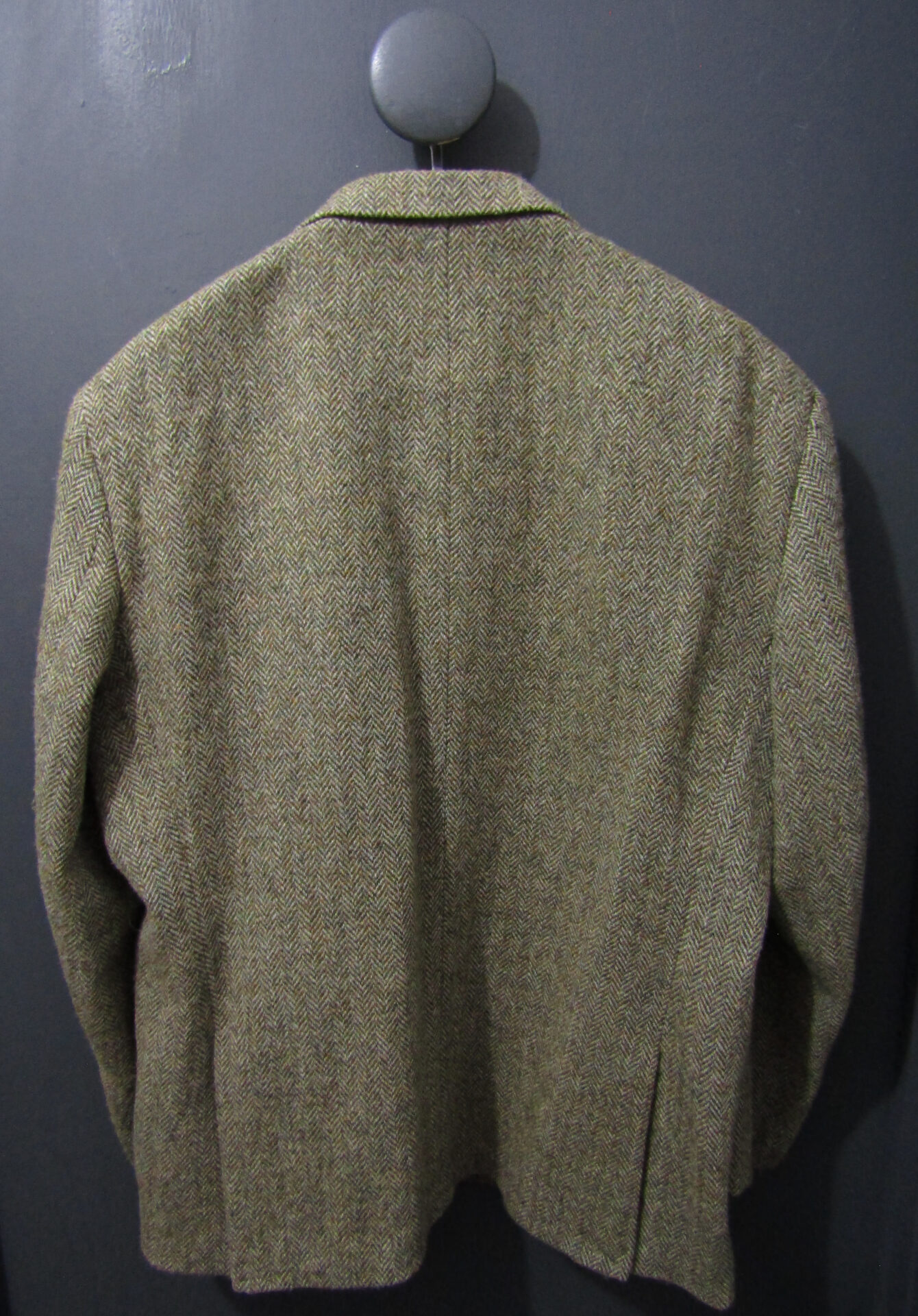 Harris Tweed Jacket | 48 R | Green Herringbone - Image 2