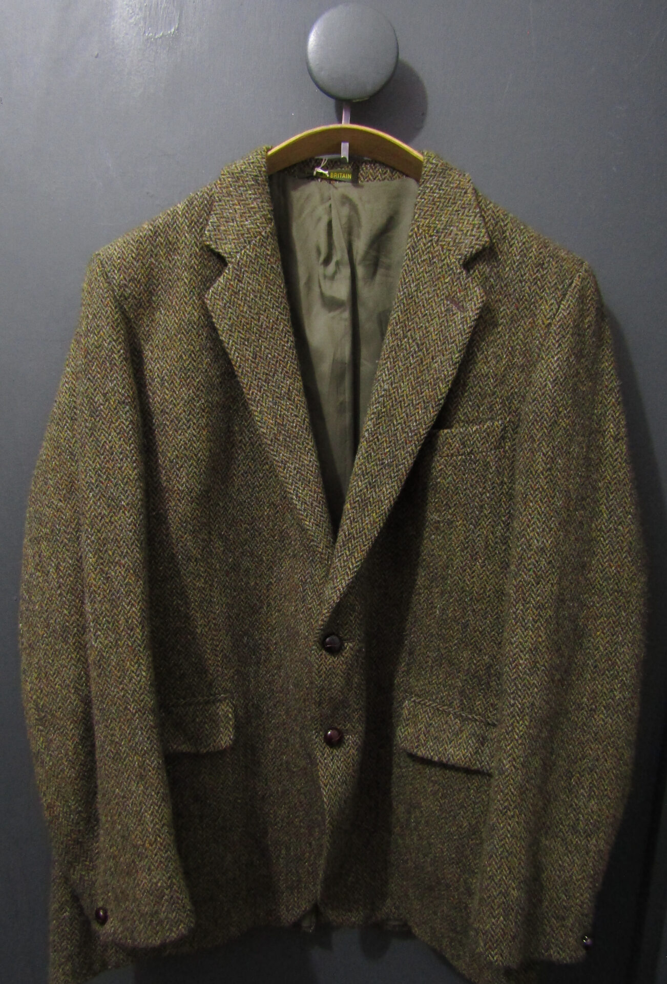 Dunn & Co. Harris Tweed Jacket | Large | Brown Herringbone