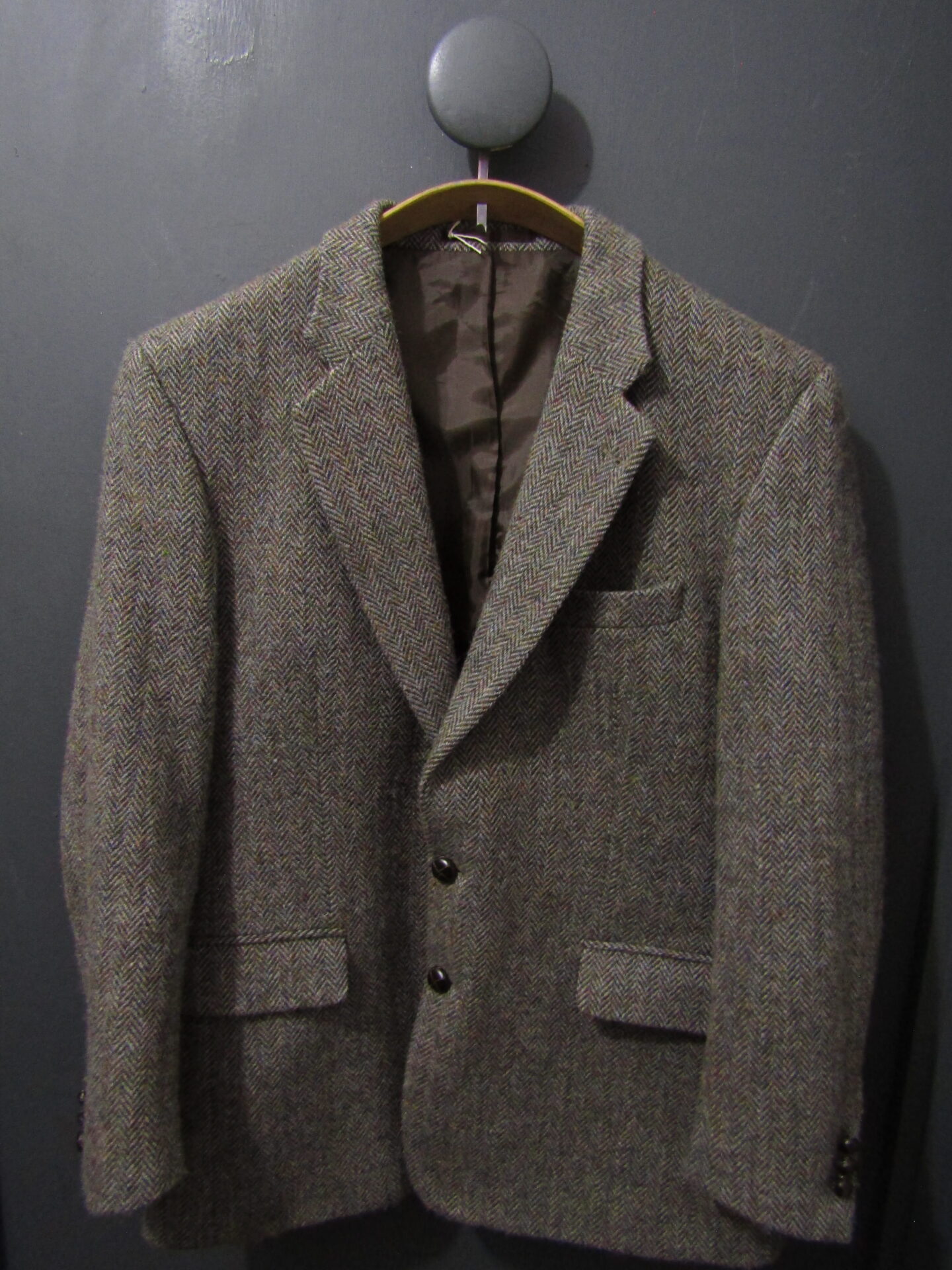 Brook Taverner Harris Tweed Jacket | 42 R | Grey Herringbone