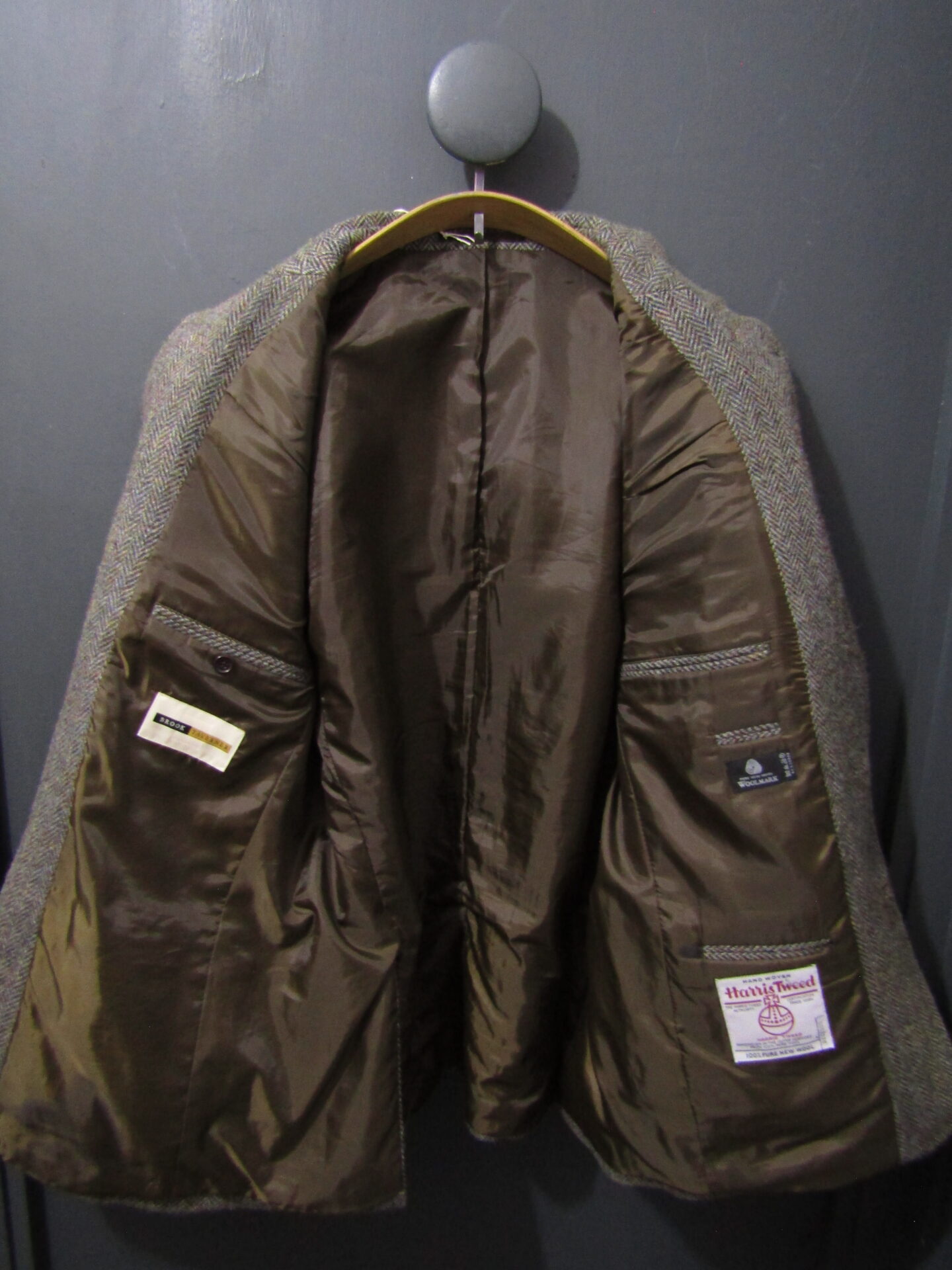 Brook Taverner Harris Tweed Jacket | 42 R | Grey Herringbone - Image 3