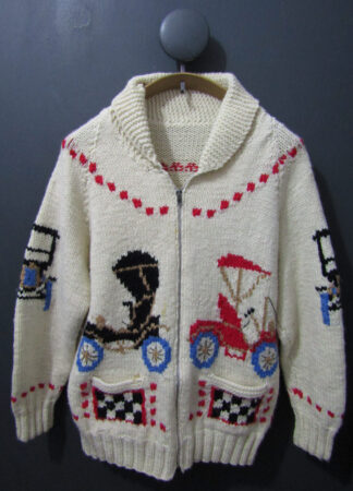 Mary Maxim style Cowichan Cardigan | Medium | Cream | Unisex