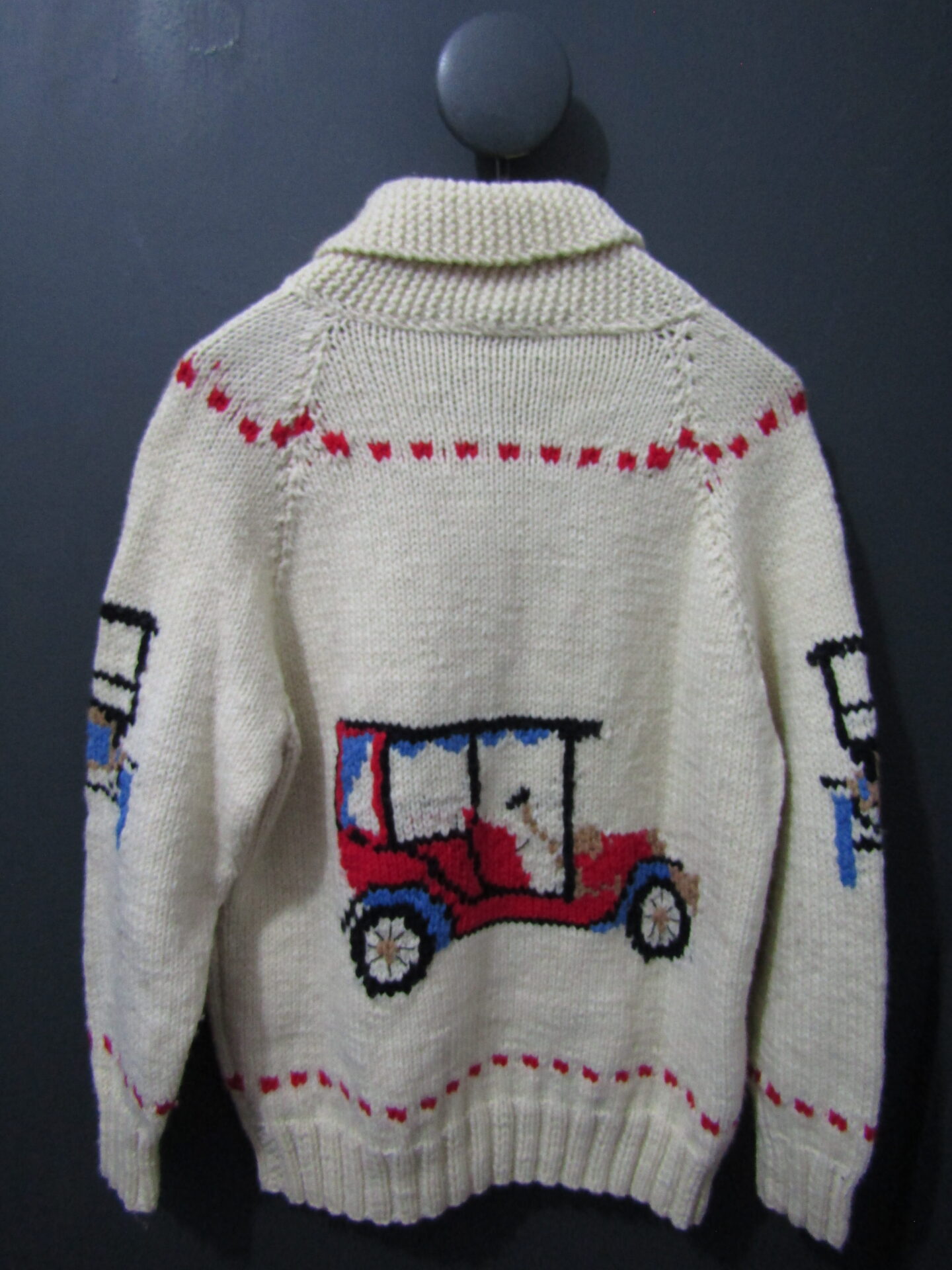 Mary Maxim style Cowichan Cardigan | Medium | Cream | Unisex - Image 2