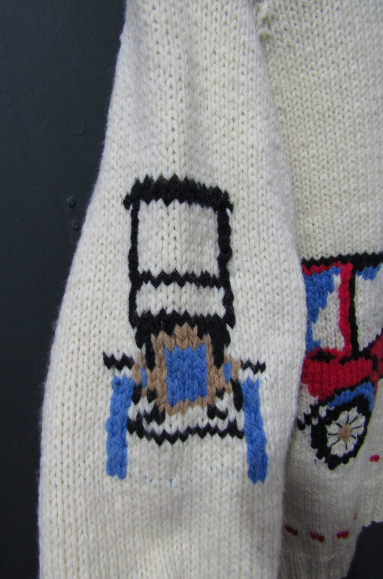 Mary Maxim style Cowichan Cardigan | Medium | Cream | Unisex - Image 3
