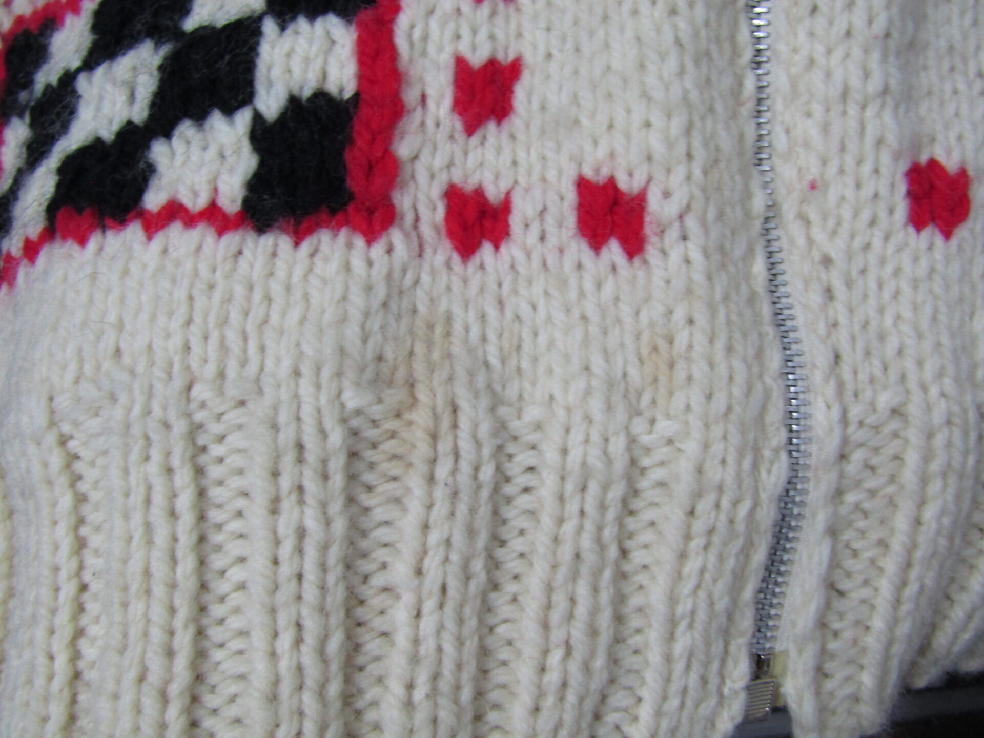 Mary Maxim style Cowichan Cardigan | Medium | Cream | Unisex - Image 6