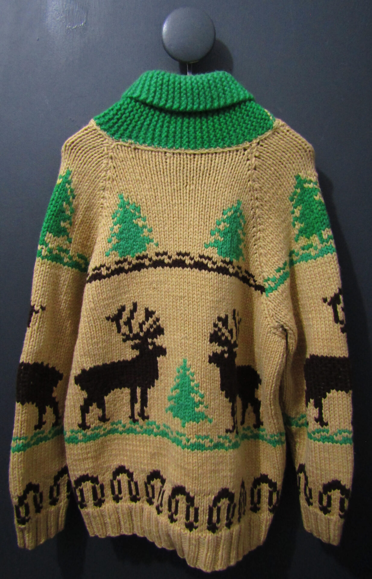 Mary Maxim style Cowichan Cardigan | Medium | Brown| Unisex - Image 2