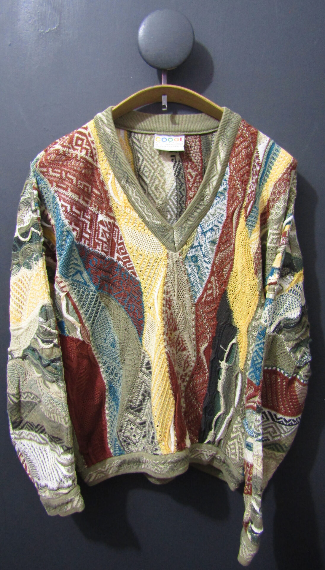 Genuine Coogi of Australia V- neck Jumper | Medium | Multicoloured