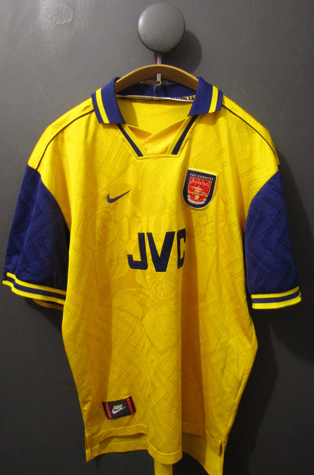 Arsenal Away 1996-97 Football Shirt | Nike | XL | Yellow