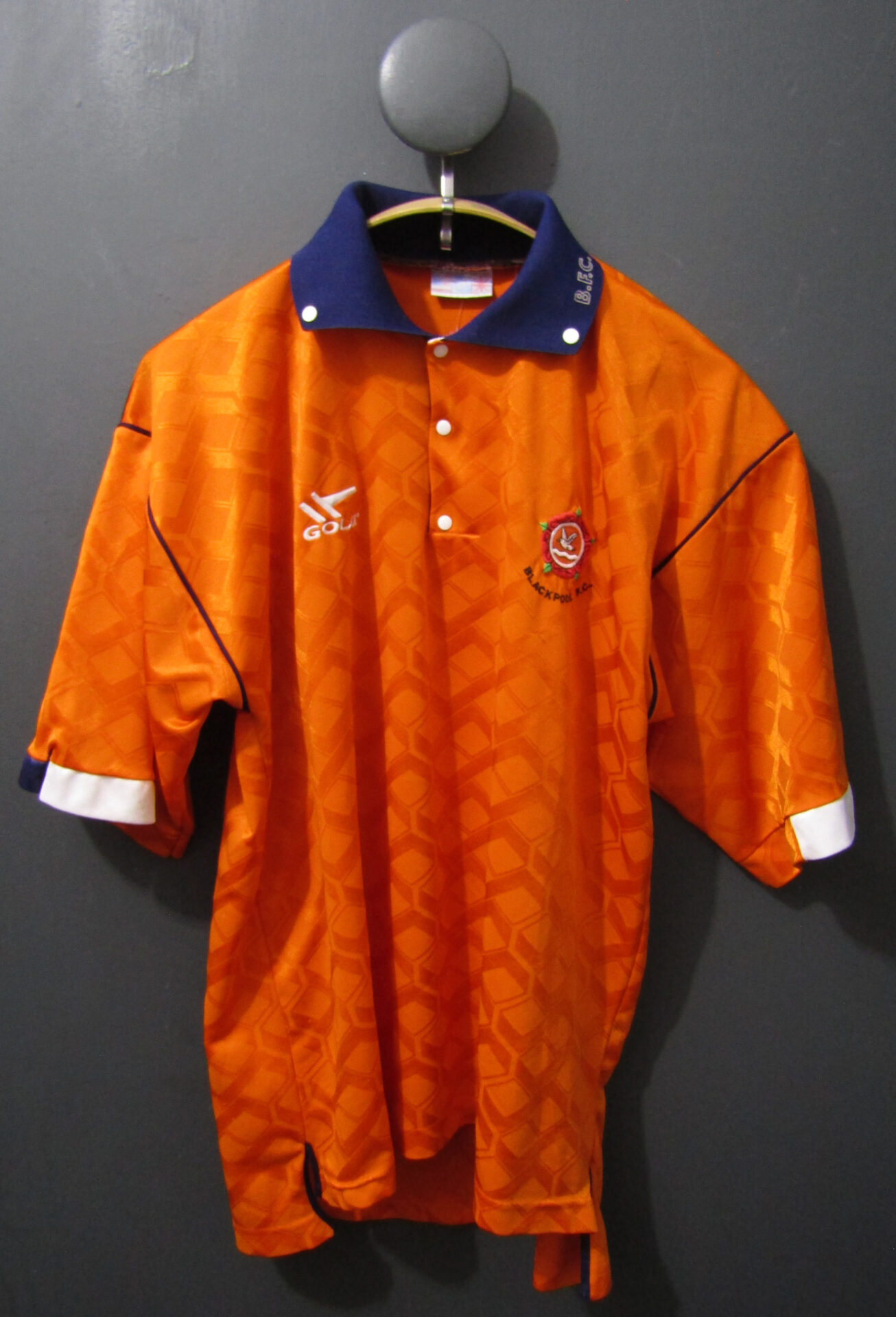 Blackpool 91-93 Home Football Shirt | Vintage Gola | 38/40 | Orange